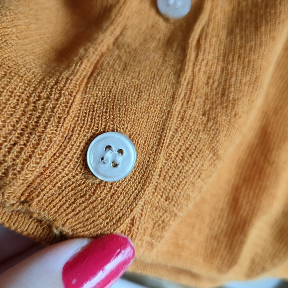 Roem Mustard Ruffle Cardigan - Picture 11 of 15